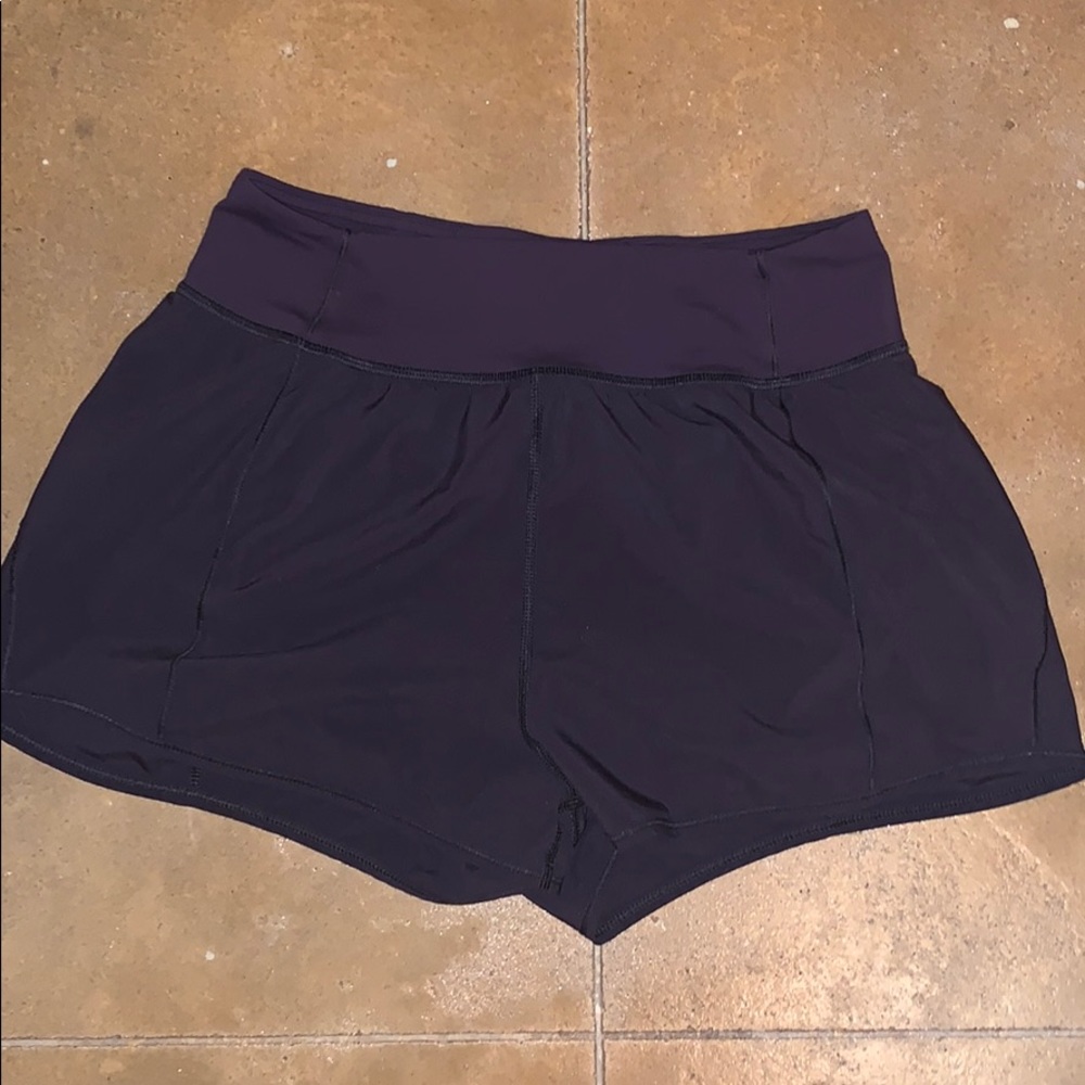 purple lululemon shorts